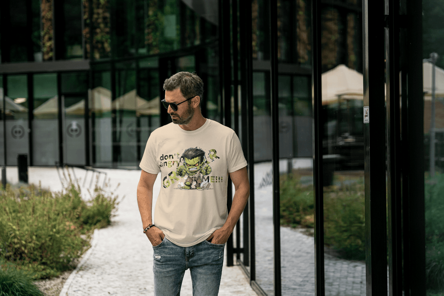 Chibi Green Strongman GRRR: Superhero Fan Tee - Essentia Attire