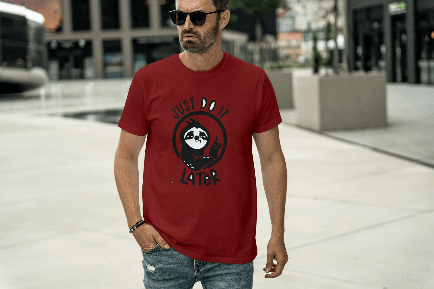 Lazy Sloth Humor: Just Do It Later - Essentia Attire