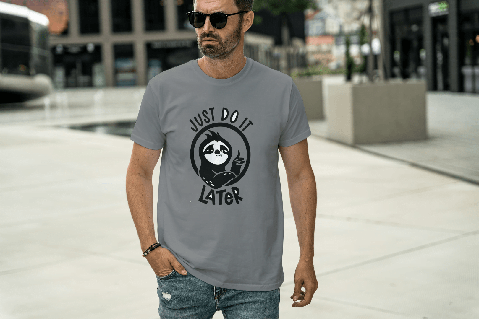 Lazy Sloth Humor: Just Do It Later - Essentia Attire