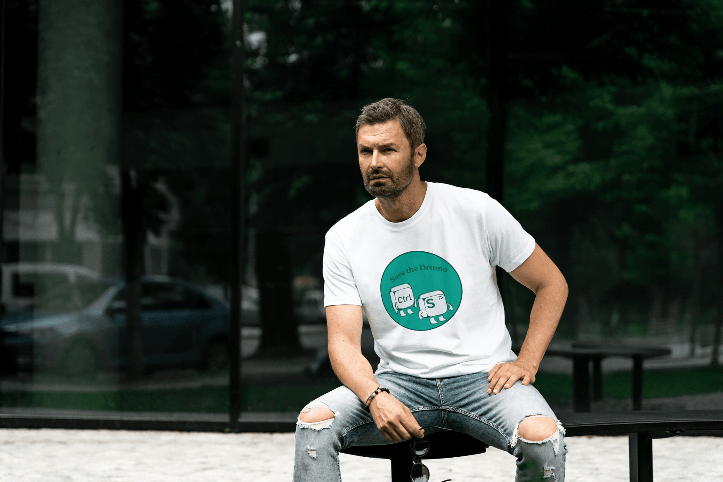 Ctrl+S Save the Drama: Funny Tech Humor Tee - Essentia Attire