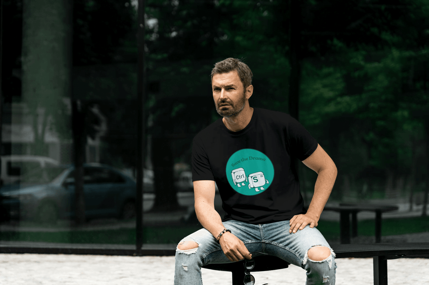 Ctrl+S Save the Drama: Funny Tech Humor Tee - Essentia Attire