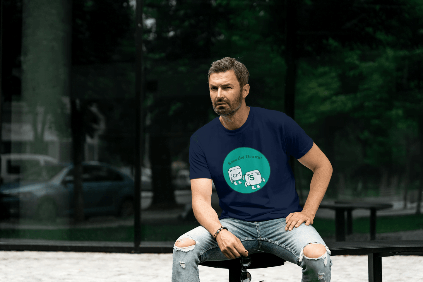 Ctrl+S Save the Drama: Funny Tech Humor Tee - Essentia Attire