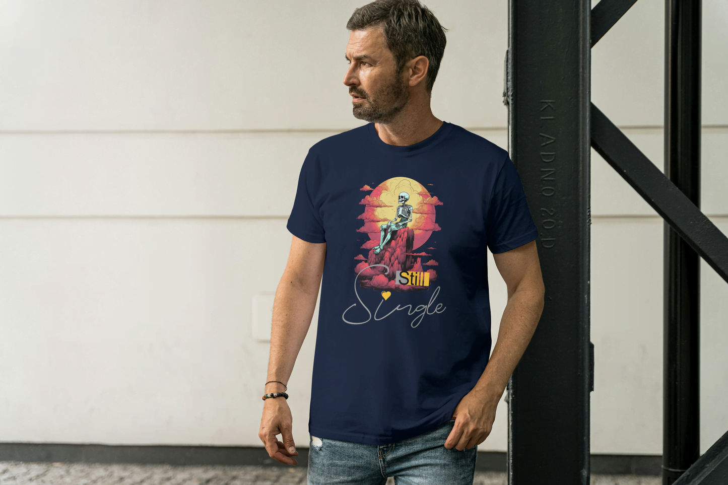 Still Single" Skeleton Sunset Graphic T-Shirt - Funny Dating Tee - Essentia Attire