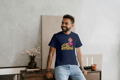 Allen To Stupid: Funny Monkey Graphic Tee - Essentia Attire