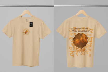 Sacred Damru Music Instrument Oversized Tee | Hindu Devotional Wear & Religious Gift