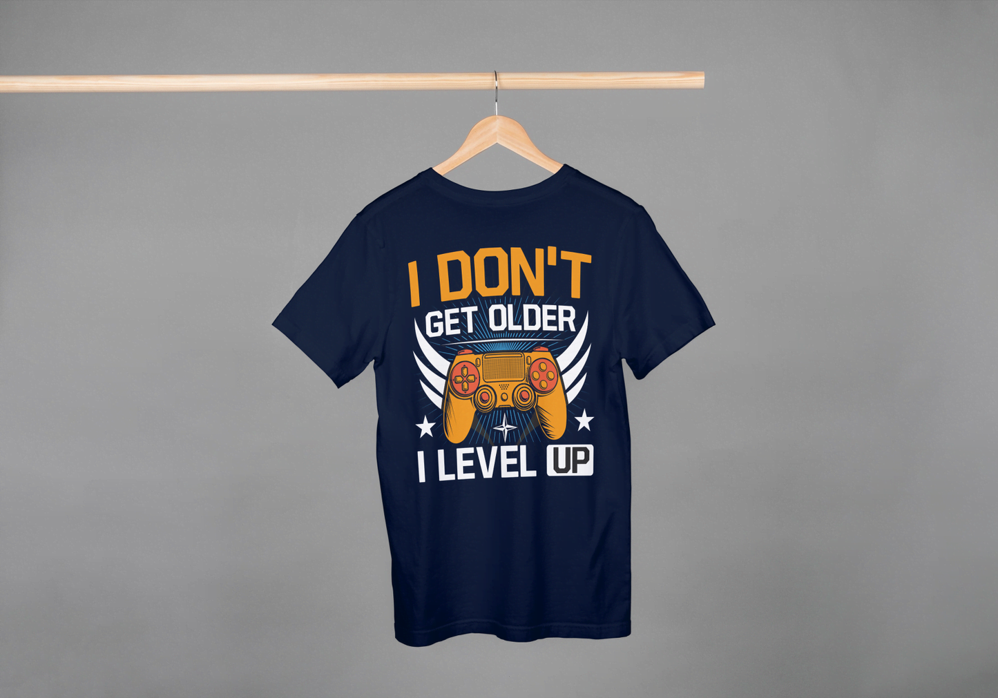 "I Level Up" Gamer: Funny Gaming Tee - Essentia Attire