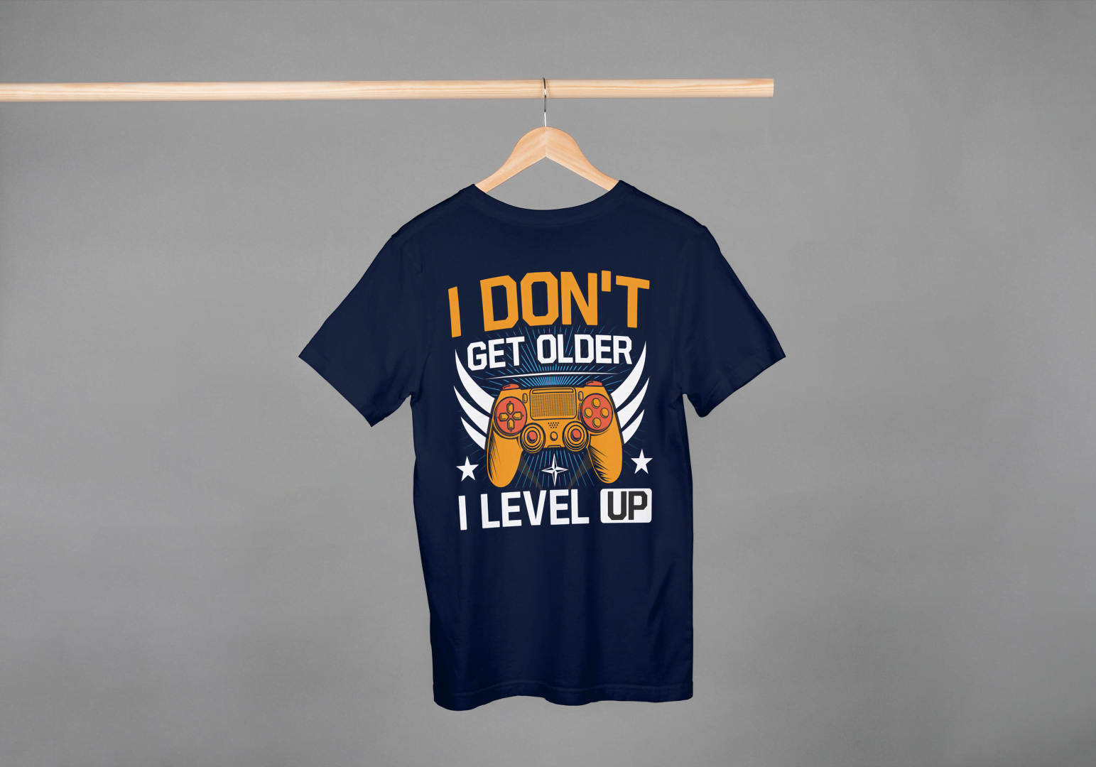 "I Level Up" Gamer: Funny Gaming Tee - Essentia Attire