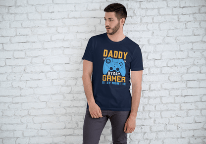 Daddy By Day Gamer By Night: Funny Dad Gamer Tee - Essentia Attire
