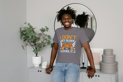 "I Level Up" Gamer: Funny Gaming Tee - Essentia Attire