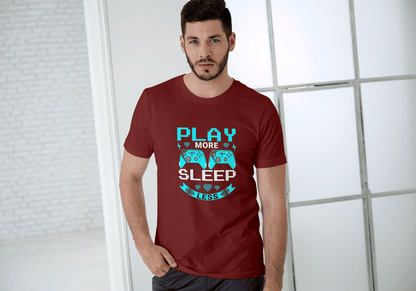 Play More Sleep Less Gaming: Retro Gamer Tee - Essentia Attire