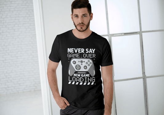 Never Say Game Over: Gamers Tee - Essentia Attire