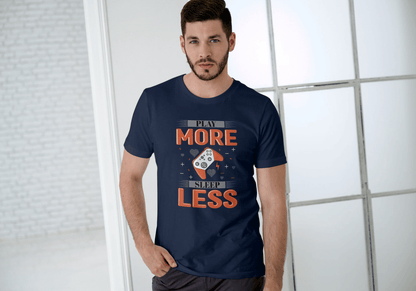 Play More Sleep Less Gaming: Retro Pixel Gamer Tee - Essentia Attire