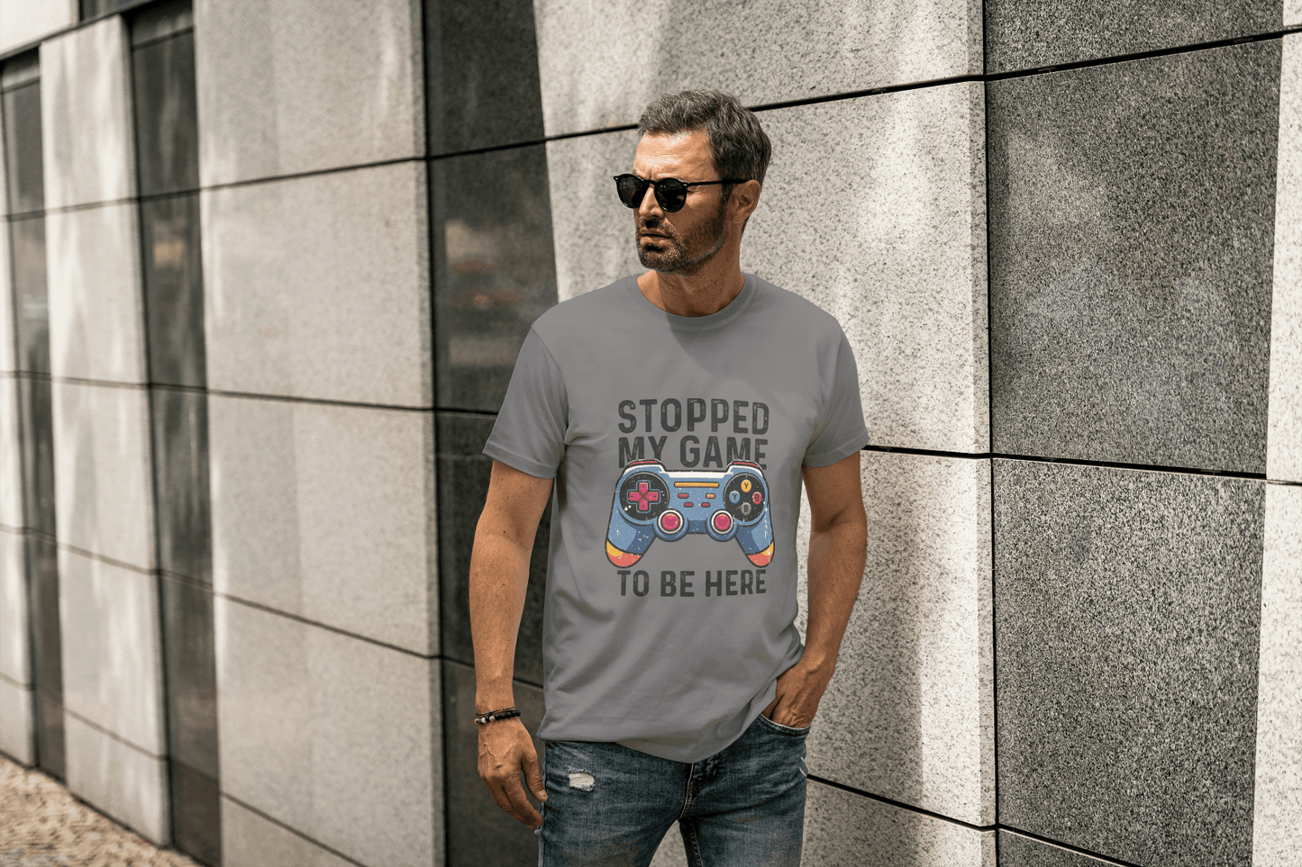 Stopped My Game To Be Here: Funny Gamer Tee - Essentia Attire