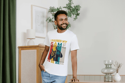 I Paused My Game: Funny Gamer Tee - Essentia Attire