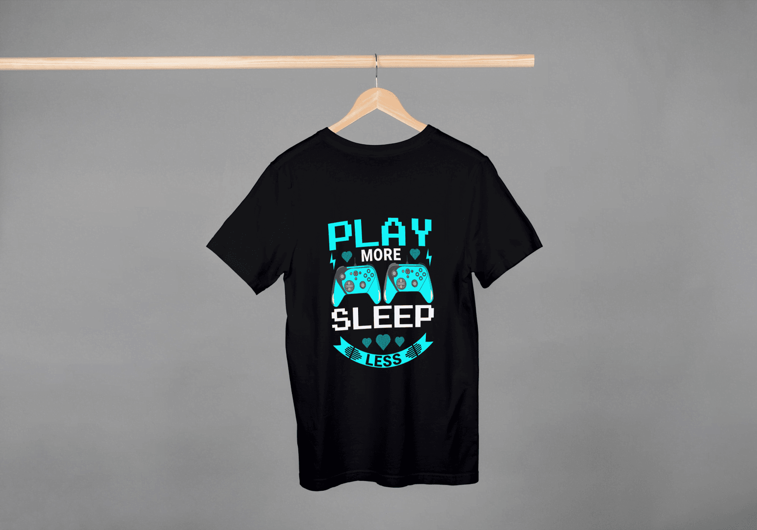 Play More Sleep Less Gaming: Retro Gamer Tee - Essentia Attire