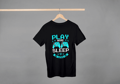 Play More Sleep Less Gaming: Retro Gamer Tee - Essentia Attire