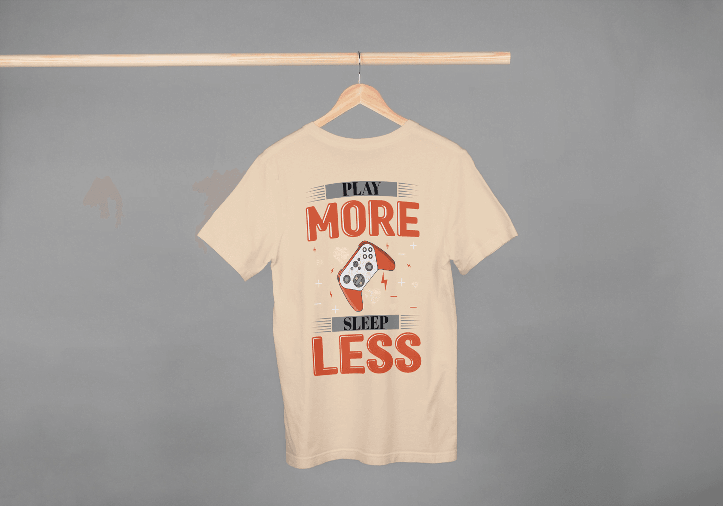 Play More Sleep Less Gaming: Retro Pixel Gamer Tee - Essentia Attire