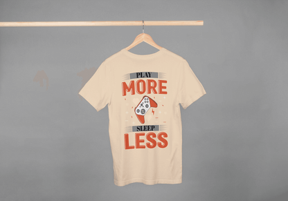 Play More Sleep Less Gaming: Retro Pixel Gamer Tee - Essentia Attire