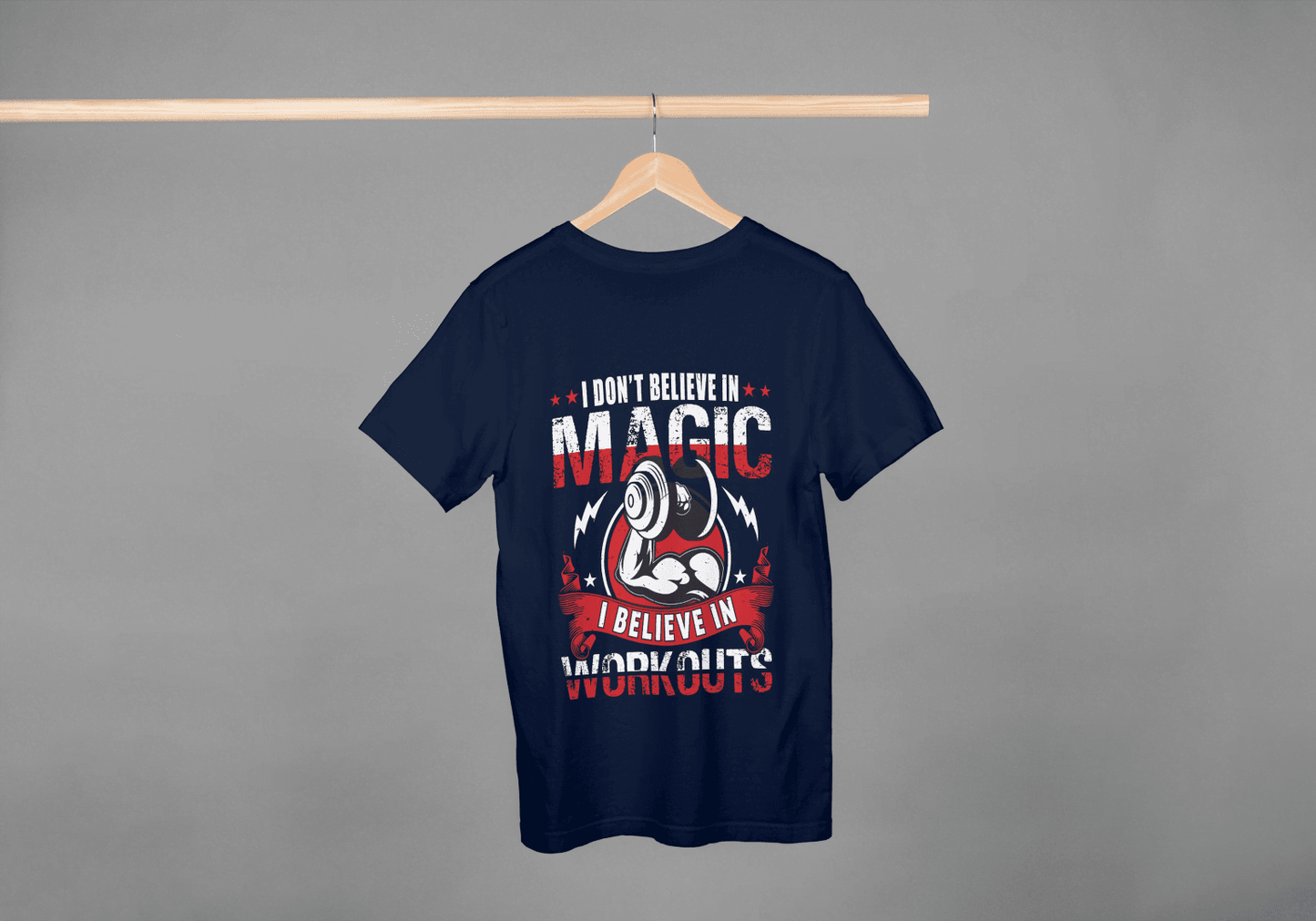 I Believe In Workouts Gym Motivational: Fitness Statement Tee - Essentia Attire