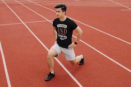 Be Afraid And Do It Anyway Motivational: Gym Fearless Tee - Essentia Attire