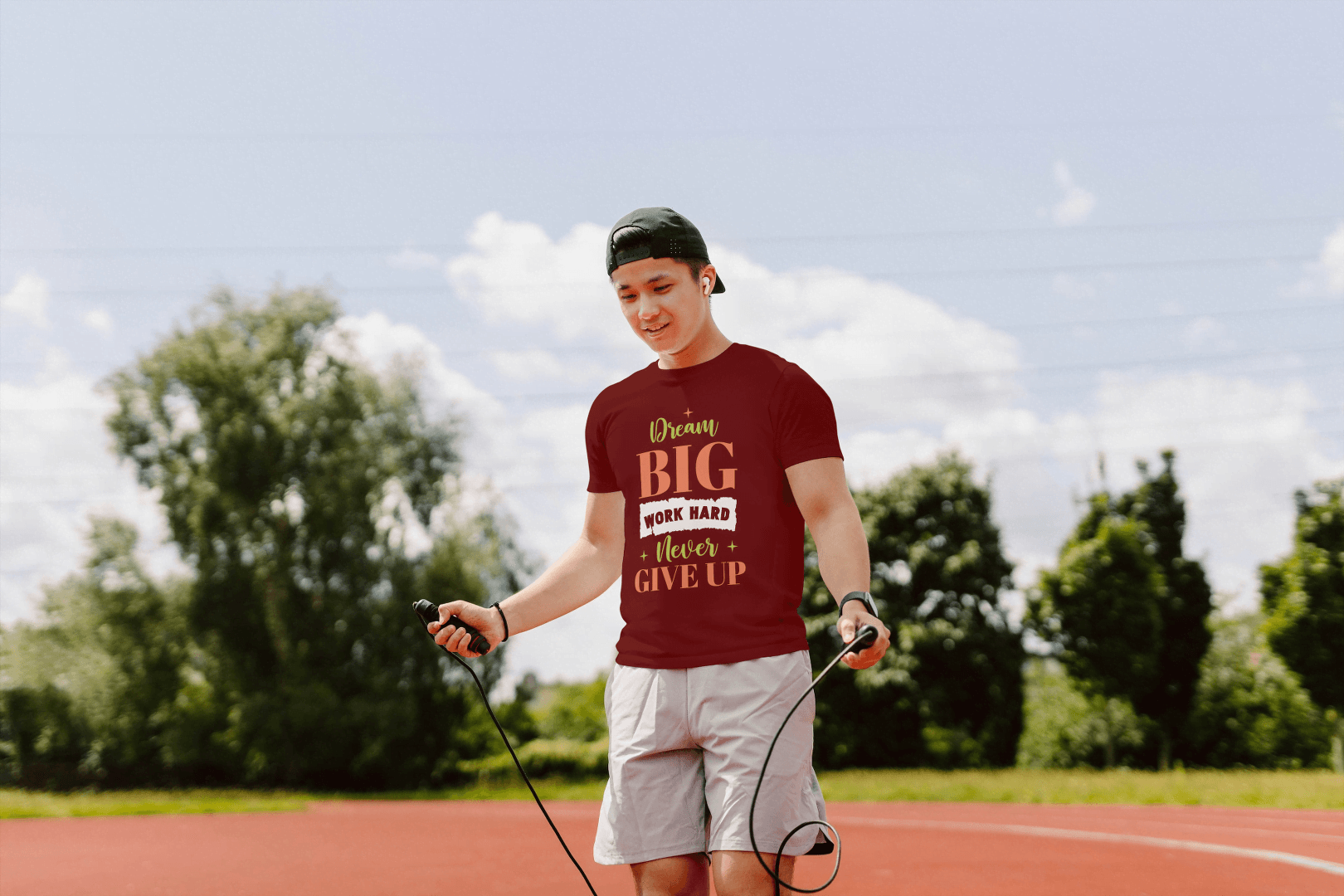 Dream Big Work Hard Never Give Up Motivational: Gym Inspiration Tee - Essentia Attire