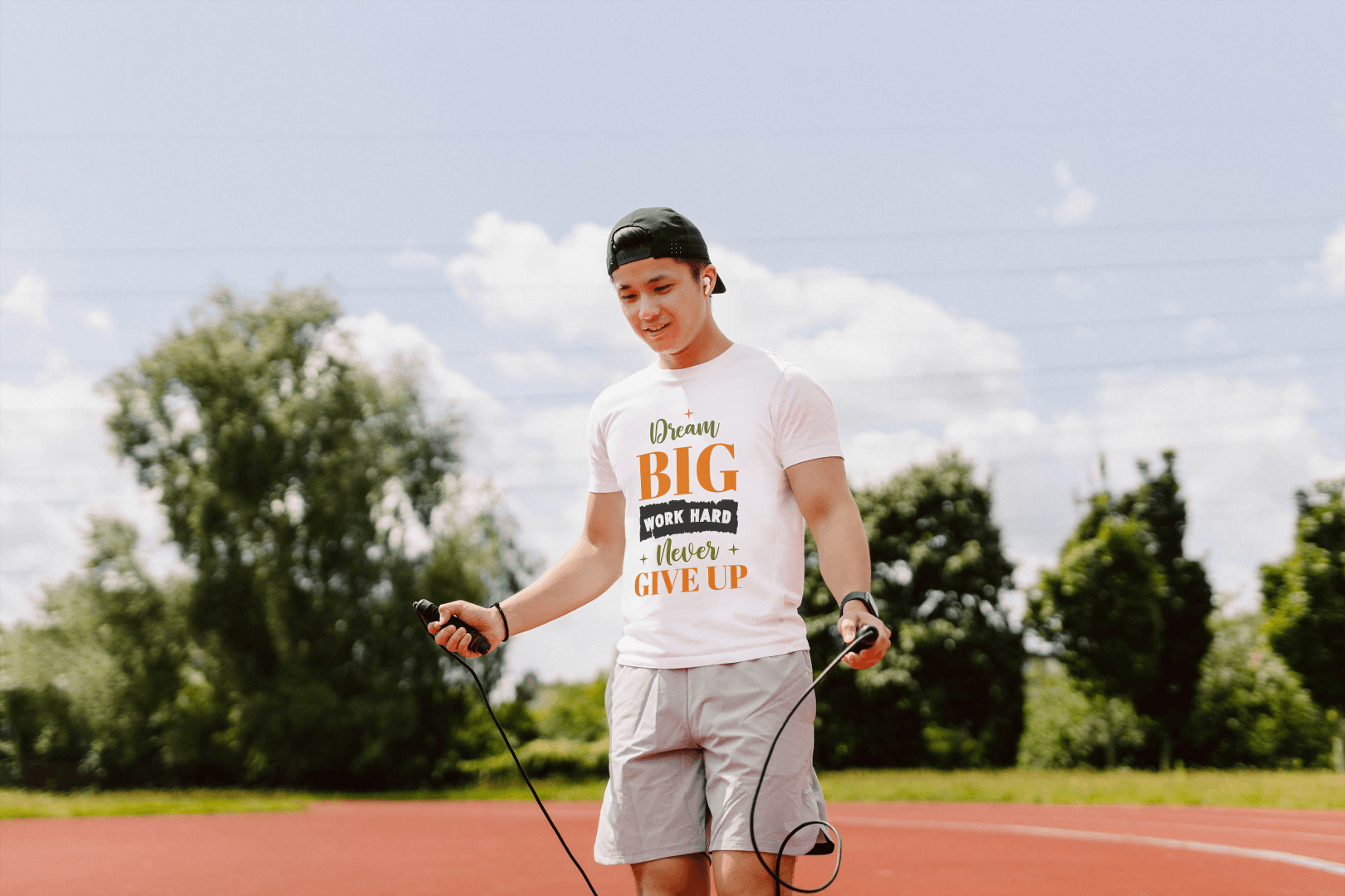Dream Big Work Hard Never Give Up Motivational: Gym Inspiration Tee - Essentia Attire