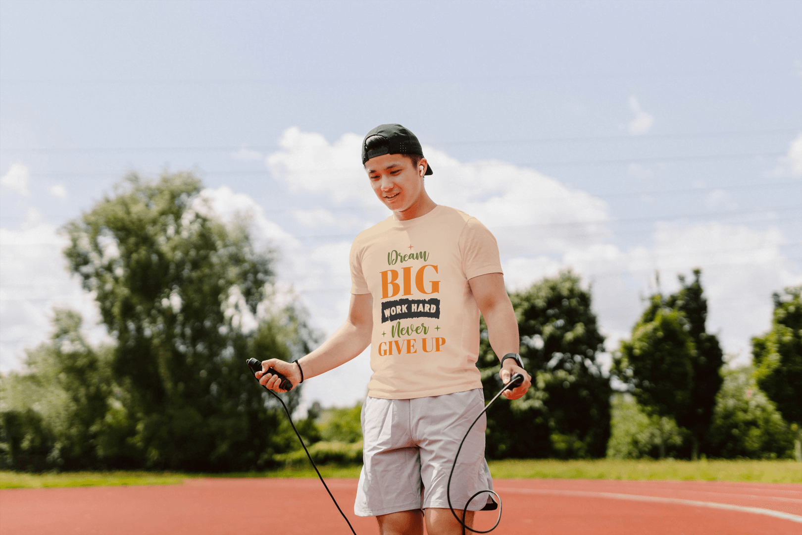 Dream Big Work Hard Never Give Up Motivational: Gym Inspiration Tee - Essentia Attire