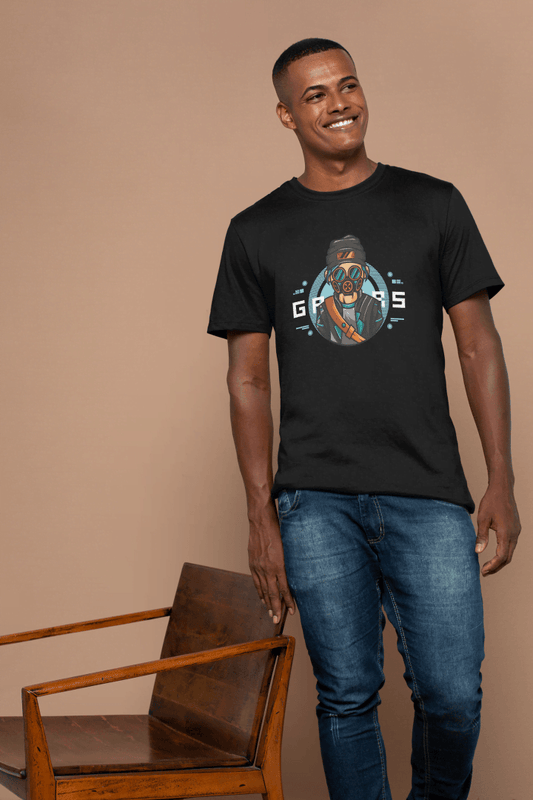 Gamer Gas Mask: Cool Cyberpunk Gaming Tee - Essentia Attire