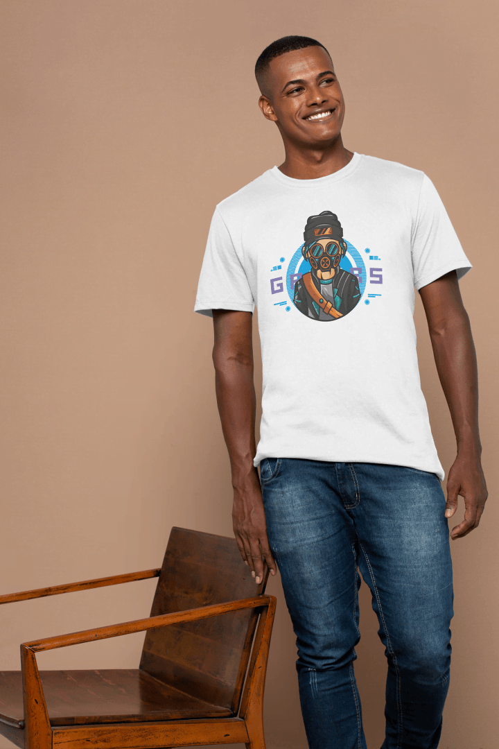 Gamer Gas Mask: Cool Cyberpunk Gaming Tee - Essentia Attire
