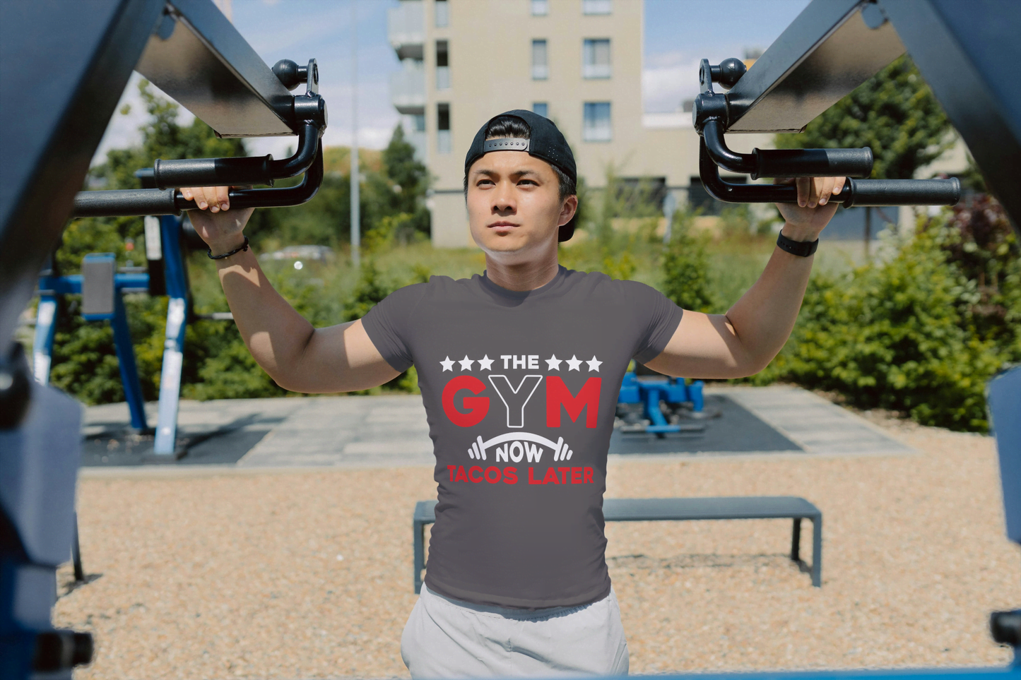 The Gym Now Tacos Later" Motivational: Funny Workout Tee - Essentia Attire