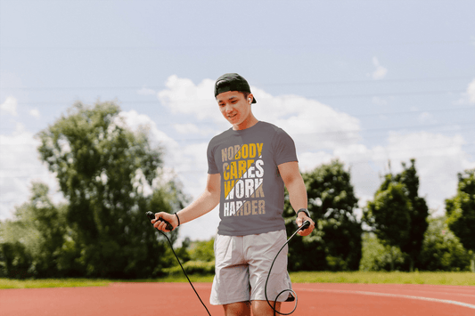 Nobody Cares Work Harder Gym Motivational: Raw Fitness Tee - Essentia Attire