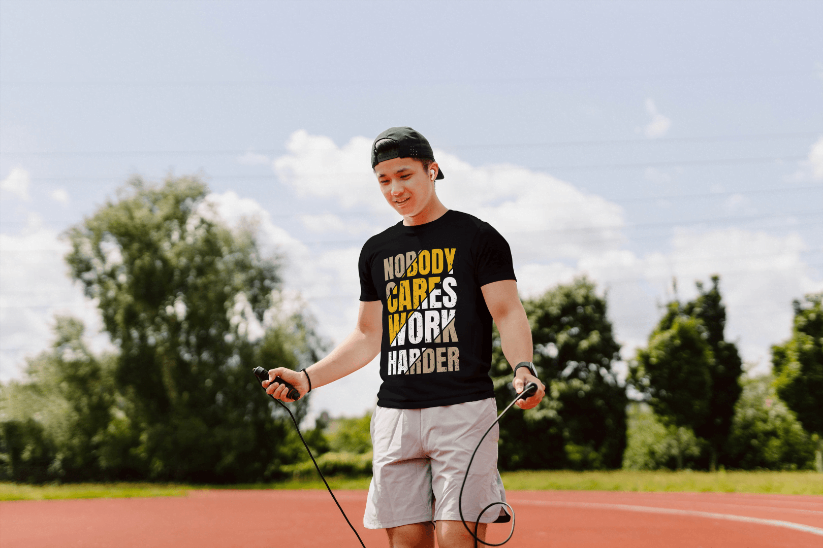 Nobody Cares Work Harder Gym Motivational: Raw Fitness Tee - Essentia Attire