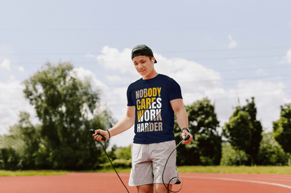 Nobody Cares Work Harder Gym Motivational: Raw Fitness Tee - Essentia Attire