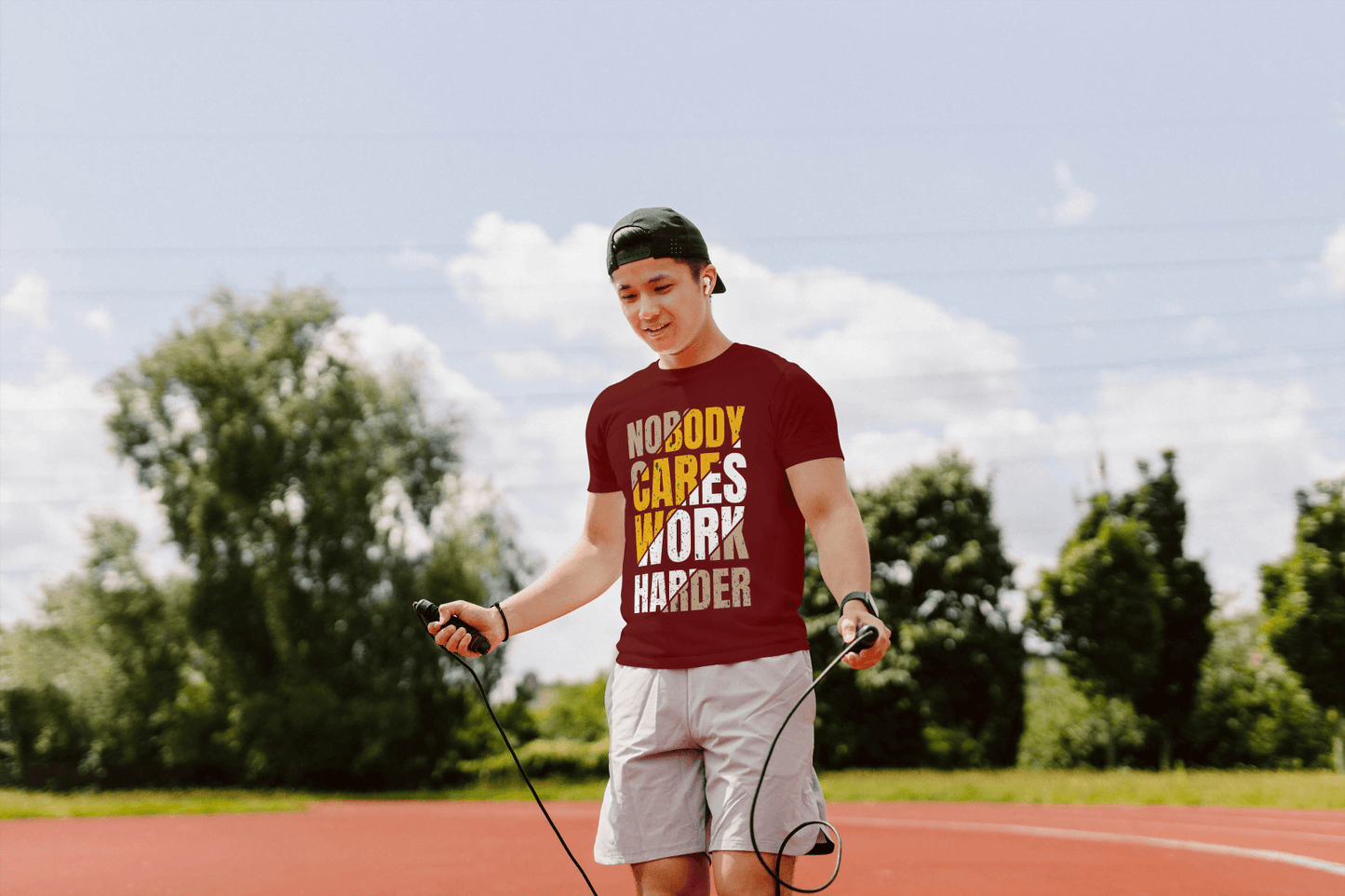 Nobody Cares Work Harder Gym Motivational: Raw Fitness Tee - Essentia Attire