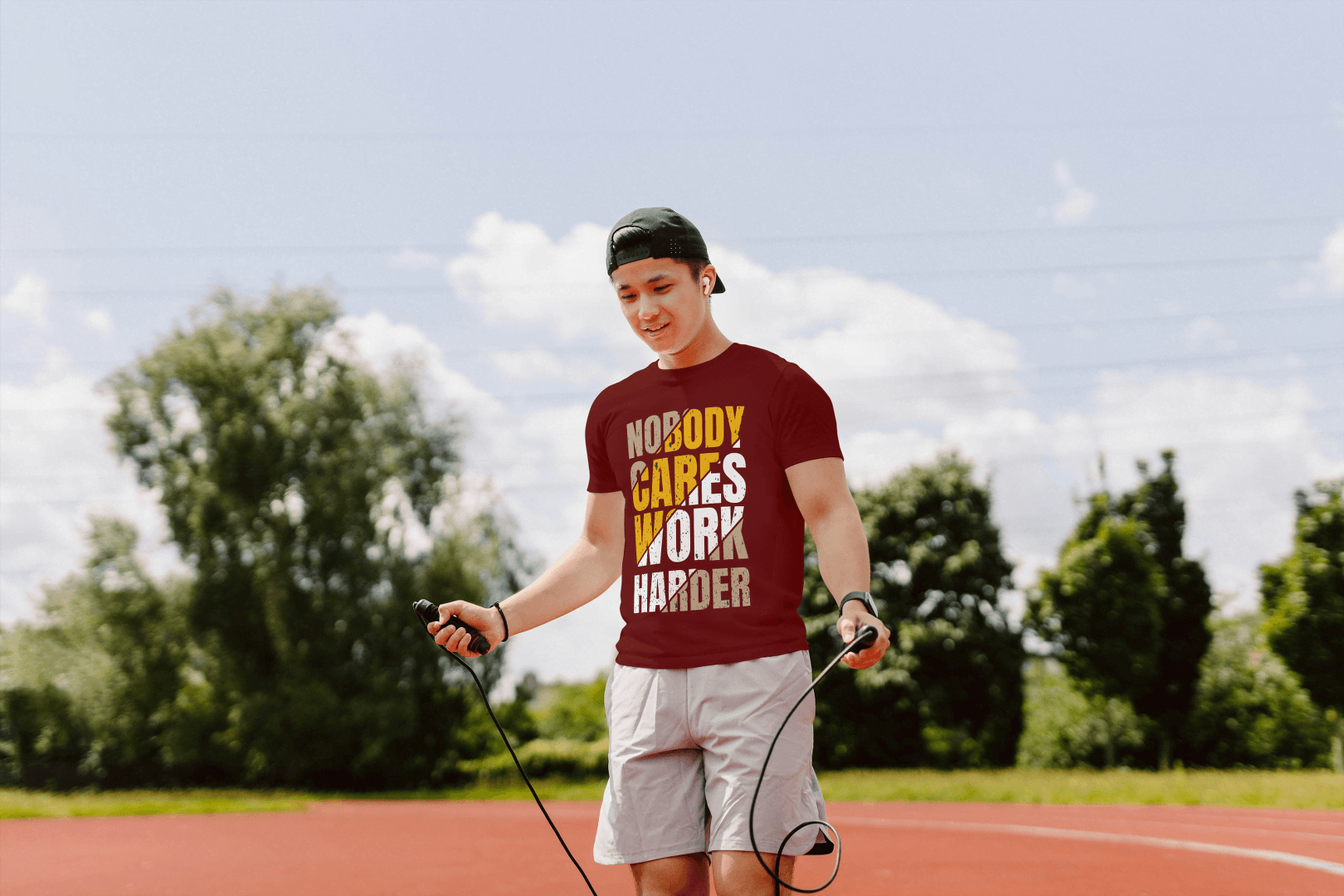Nobody Cares Work Harder Gym Motivational: Raw Fitness Tee - Essentia Attire