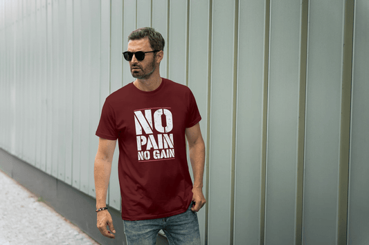 No Pain No Gain Motivational: Workout & Gym Tee - Essentia Attire