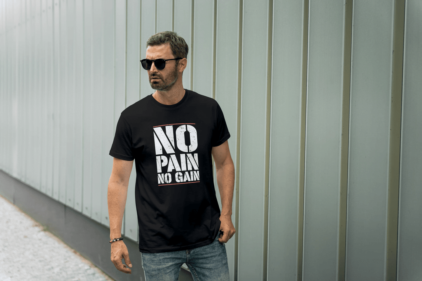 No Pain No Gain Motivational: Workout & Gym Tee - Essentia Attire