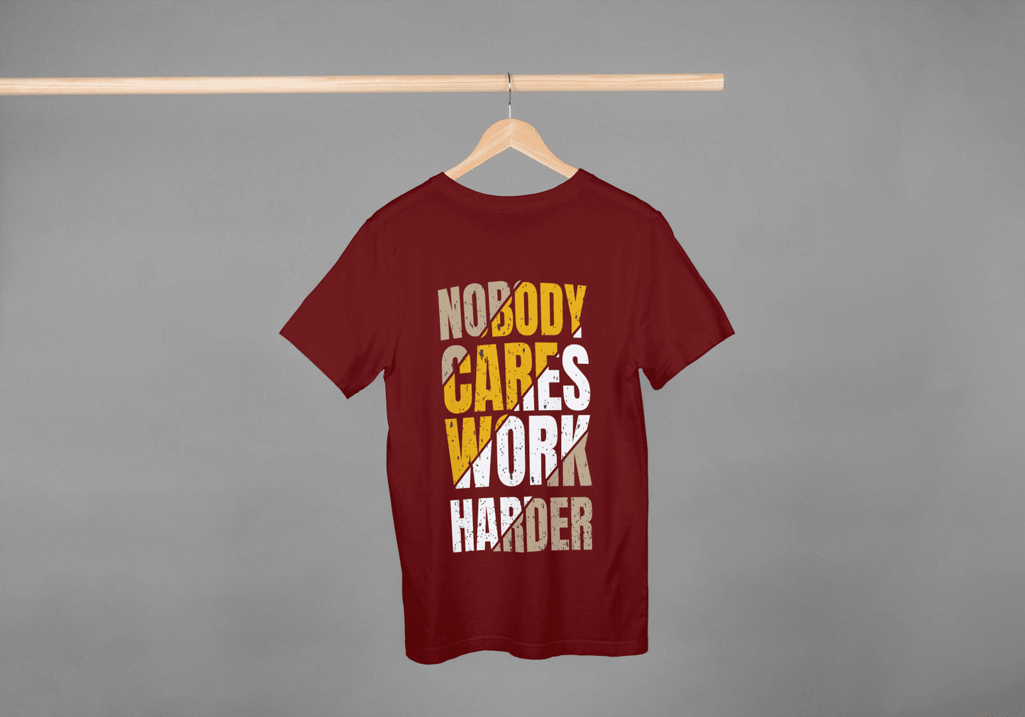 Nobody Cares Work Harder Gym Motivational: Raw Fitness Tee - Essentia Attire