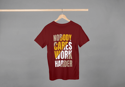 Nobody Cares Work Harder Gym Motivational: Raw Fitness Tee - Essentia Attire