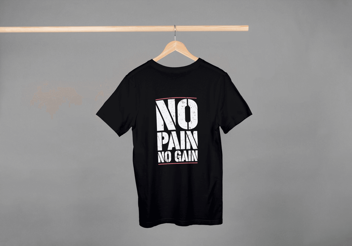 No Pain No Gain Motivational: Workout & Gym Tee - Essentia Attire