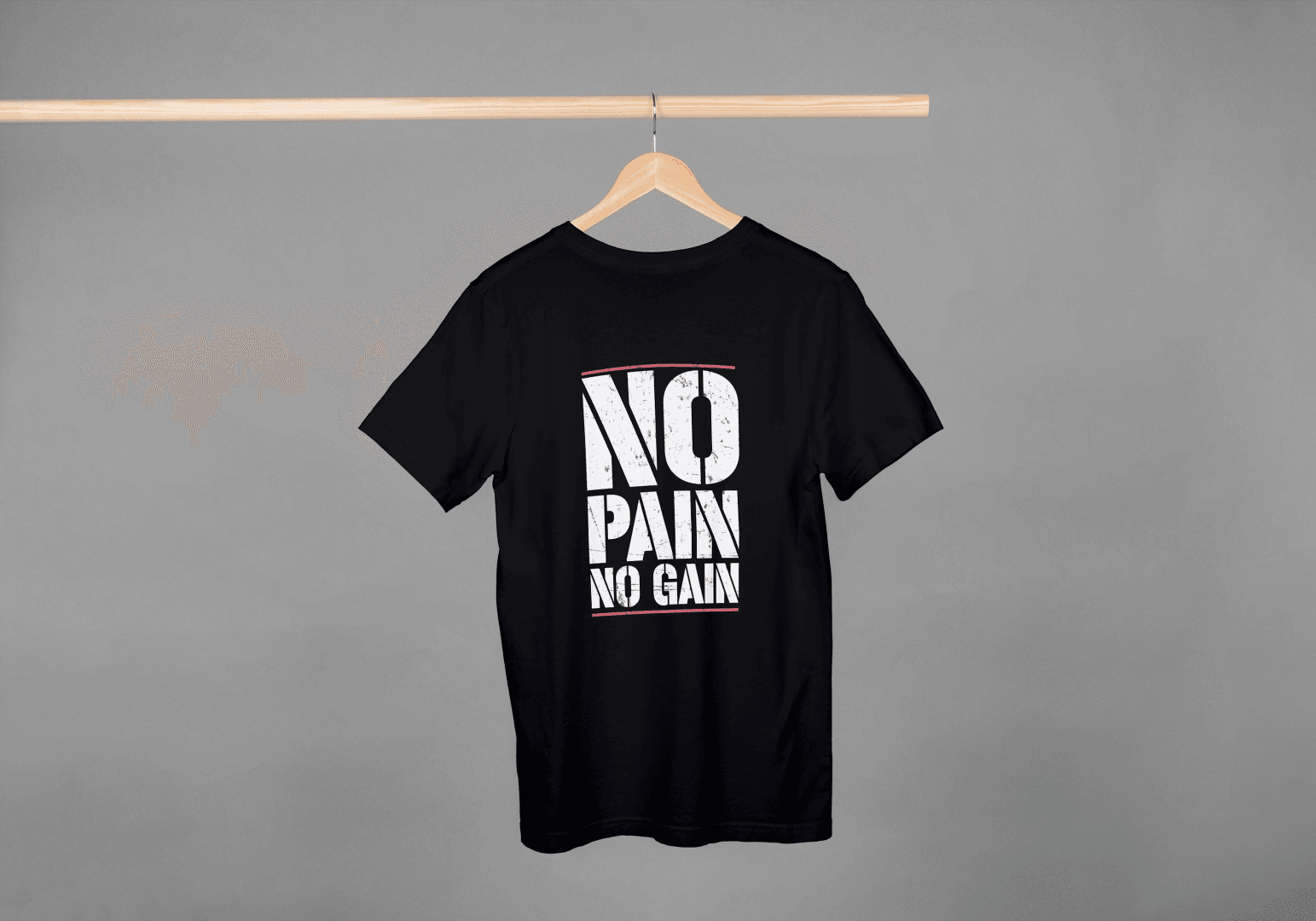 No Pain No Gain Motivational: Workout & Gym Tee - Essentia Attire