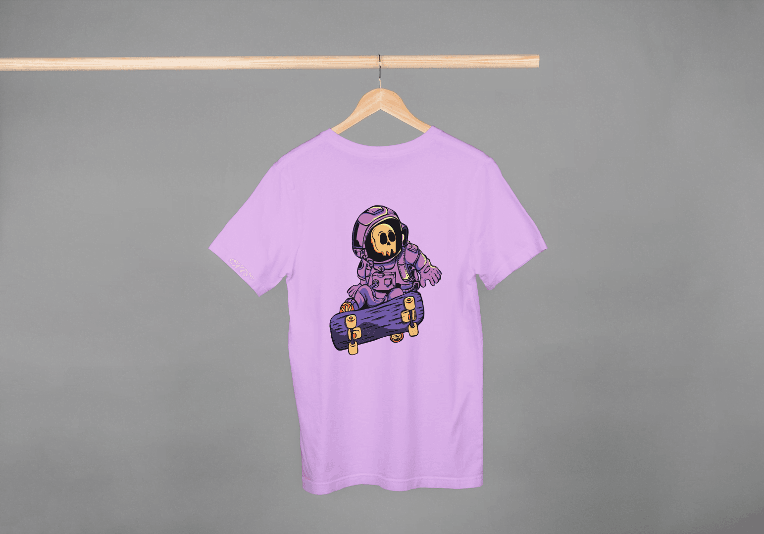 Astronaut Skull Skateboard: Space Skater Graphic Tee - Essentia Attire