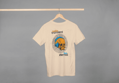 Transient Eternal Skull & Headphones: Philosophical Music Tee - Essentia Attire
