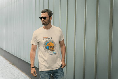 Transient Eternal Skull & Headphones: Philosophical Music Tee - Essentia Attire