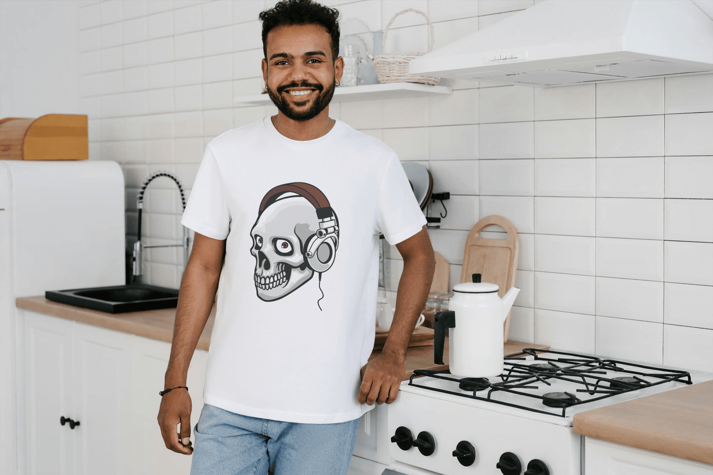 DJ Skull & Headphones Design: Music Fan Apparel - Essentia Attire