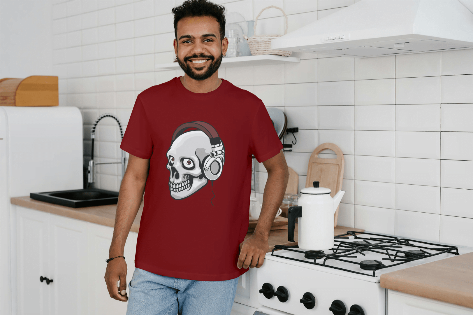 DJ Skull & Headphones Design: Music Fan Apparel - Essentia Attire