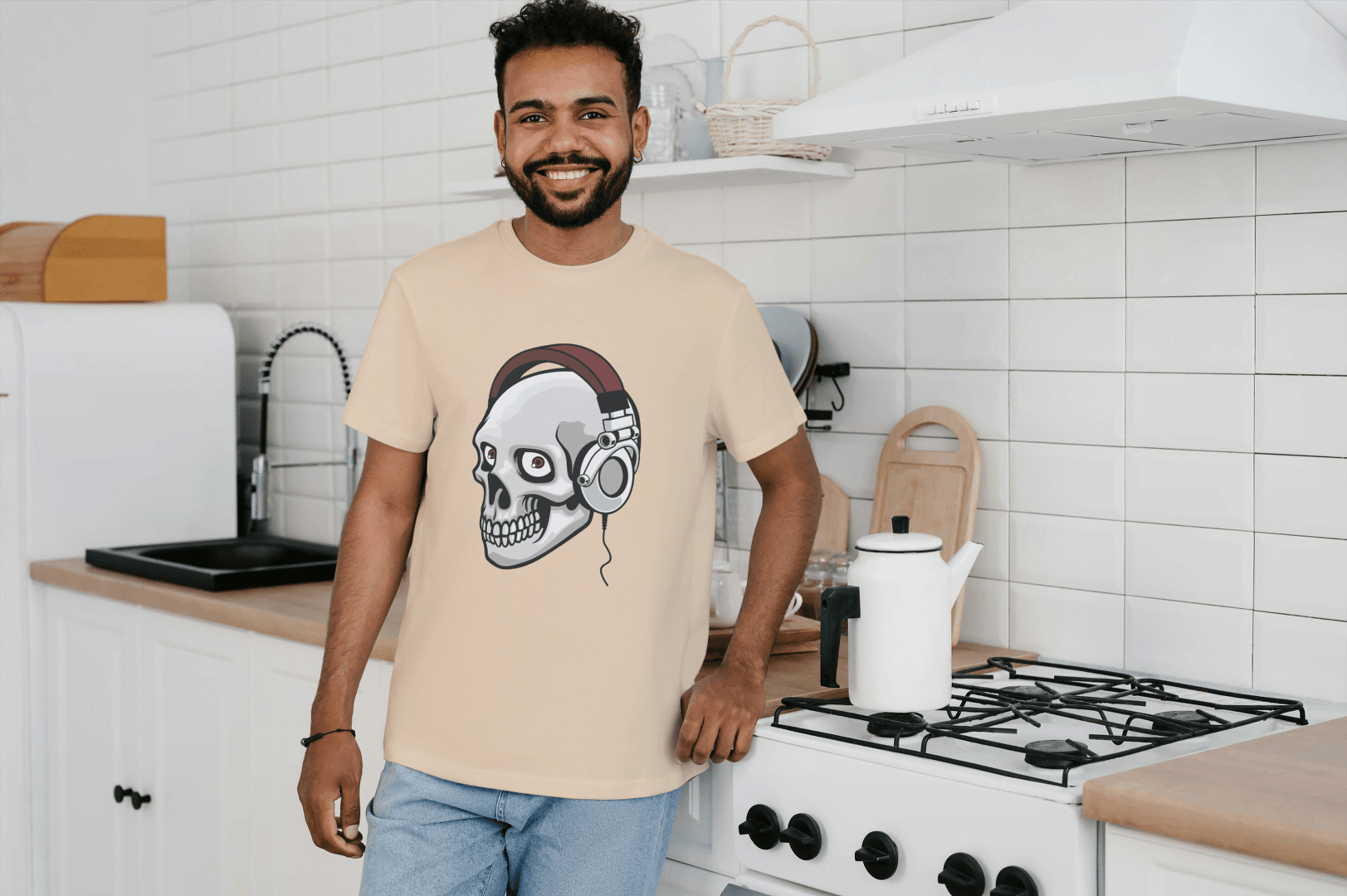 DJ Skull & Headphones Design: Music Fan Apparel - Essentia Attire
