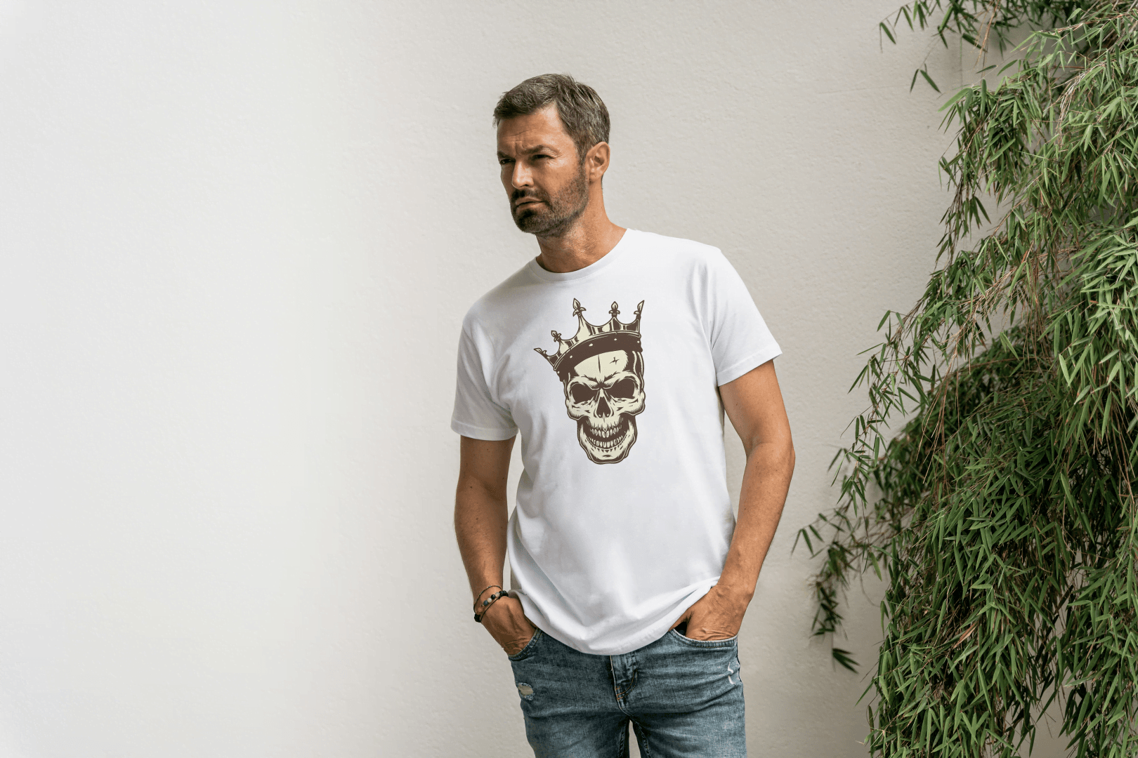 King Skull: Crowned Skull Graphic Tee - Essentia Attire