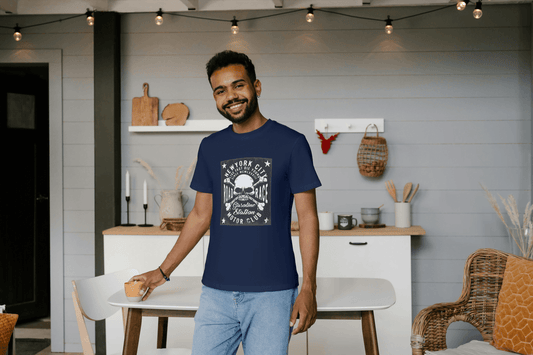 New York City Road Race Skull: Motor Club Graphic Tee - Essentia Attire