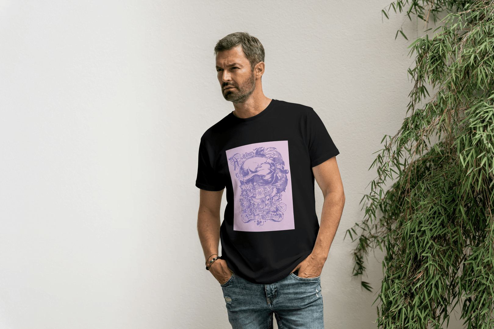 Ornate Floral Skull: Gothic Art Graphic Tee - Essentia Attire